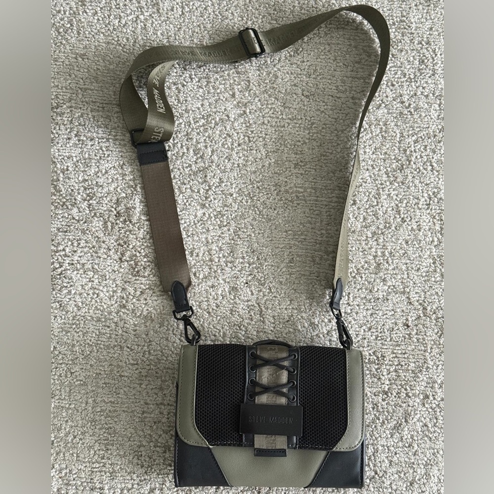 Steve Madden Olive and Black bag